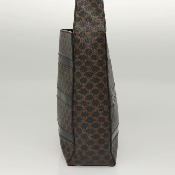 CELINE Macadam Canvas Shoulder Bag Pvc Leather Black Gold - Picture 4 of 13